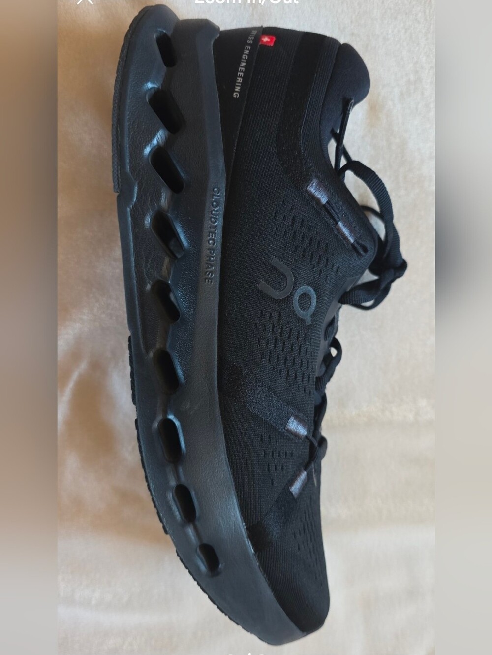 On Cloud surfer 2 running shoes in a triple-black colorway Cloud